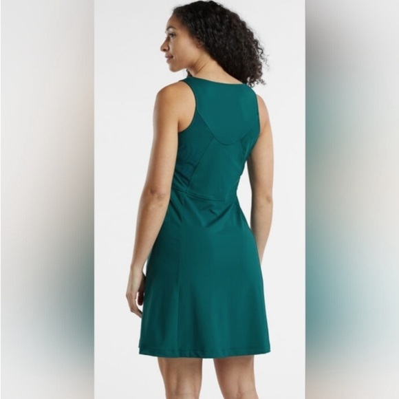 TITLE NINE- Freelance Dress Solid Fit& Flare V Neck Romper Athletic Gorp Skort - Picture 2 of 16